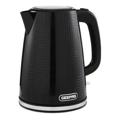 (Black) Geepas 1.7L Cordless Electric Kettle 3000W