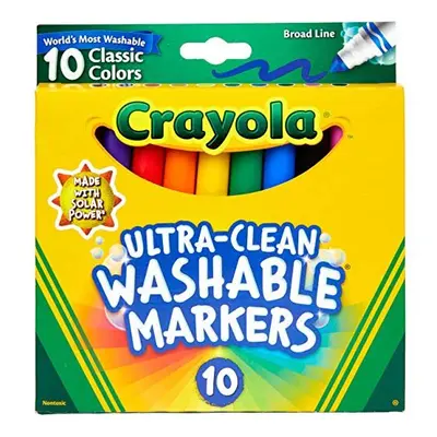 CRAYOLA Ct Ultraclean Broad Line Washable Markers, Color Max