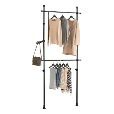 SoBuy FRG109-SCH, Black Wardrobe Organiser Adjustable Storage Shelving