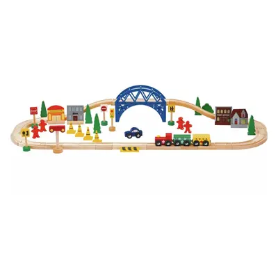 Chad Valley Wooden Train Set Improving Their Gross Skills - Pcs