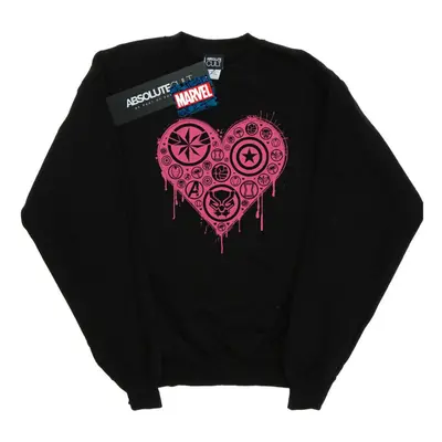 (S, Black) Marvel Womens/Ladies I Heart Avengers Sweatshirt