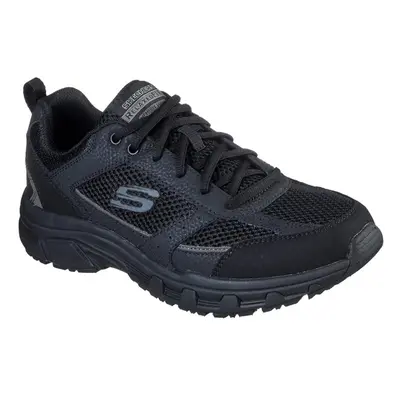 (10 UK, Black) Skechers Mens Oak Canyon Verketta Leather Trainers