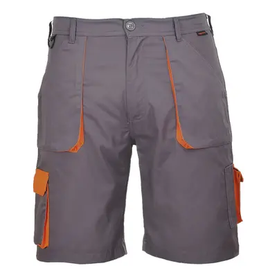 (L, Charcoal) Portwest Mens Contrast Workwear Shorts