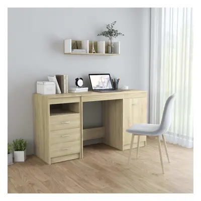 Desk Sonoma Oak 140x50x76 cm Chipboard