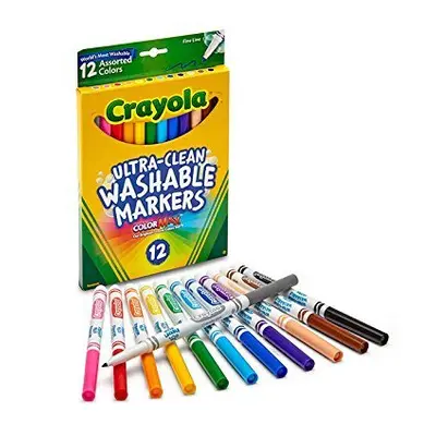 Crayola Fine Line Markers, Washable Markers, Count