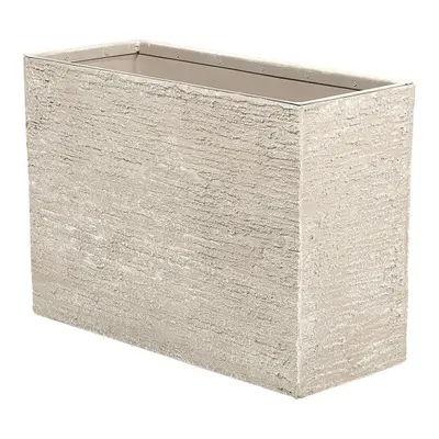 Rectangular Plant Pot x x cm Beige EDESSA