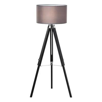 HOMCOM Tripod Base Floor Lamp with Wood Leg Height Adjustable Home Office