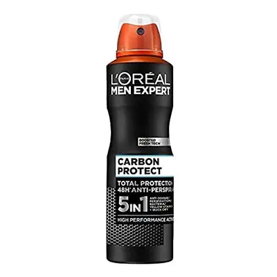 L'OrÃ©al Men Expert Carbon Protect Hrs Anti-Perspirant Deodorant for Men, ml, Pack of 6, Bulk Bu