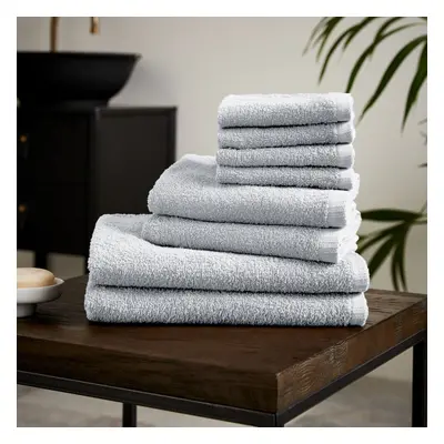 (White) Catherine Lansfield Quick Dry 100% Cotton Piece Towel Bale