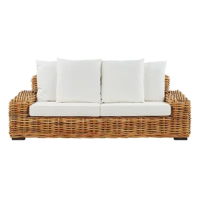 Garden Sofa Seater FORLI Rattan Natural