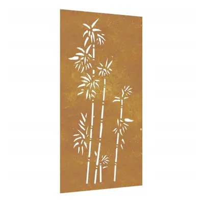 vidaXL Garden Wall Decoration Wall Art Wall Decor Corten Steel Bamboo Design