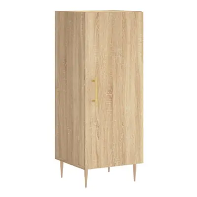 (sonoma oak) vidaXL Sideboard Storage Cabinet Side Cabinet Cupboard White Engineered Wood