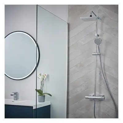 Hansgrohe Vernis Shape Thermostatic Mixer Shower Handset Head Eco Chrome Square