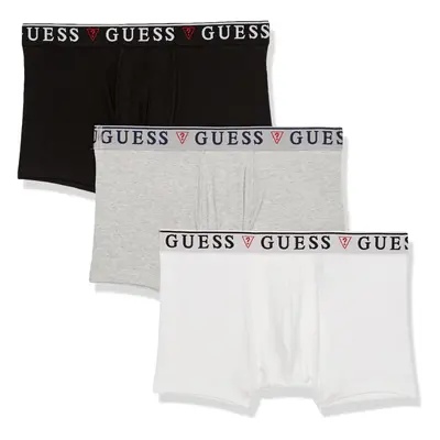 GUESS Men's Brian Hero Boxer Trunk Pack Black White Combo