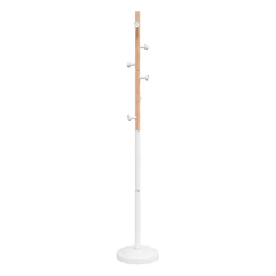 vidaXL Coat Stand Coat Rack Clothes Stand Coat Hanger White Powder-coated Iron