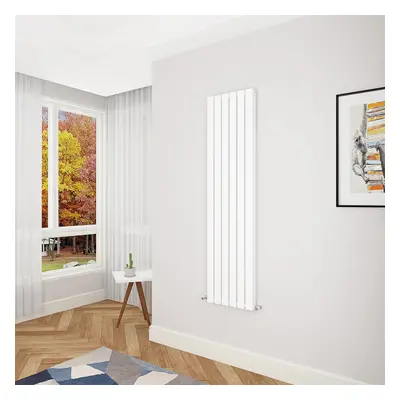 (1600x408mm Double) Vertical flat radiator white all sizes