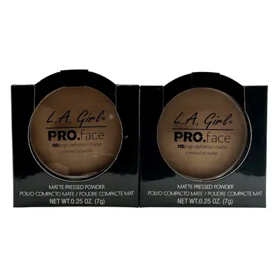 L.A. Girl Pro Face Matte Pressed Powder GPP609 Medium Beige 0.25 OZ Set of