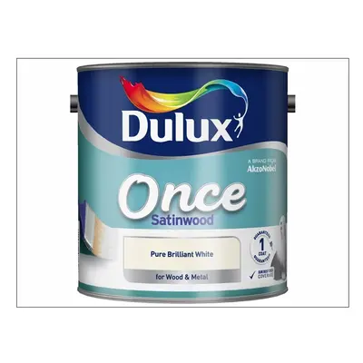 Dulux Once Satinwood Pure Brilliant White 2.5L