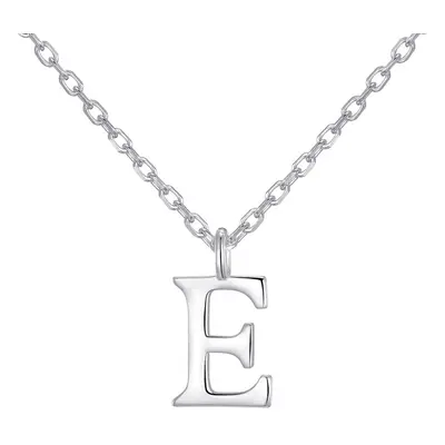 Sterling Silver Initial E Necklace