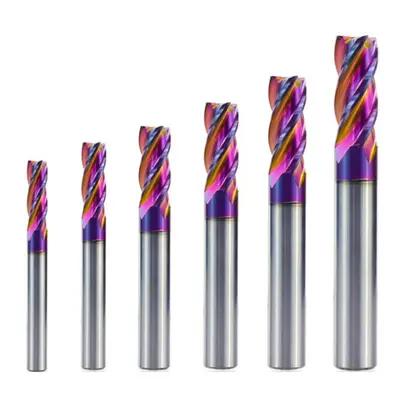 (10mm) 5/6/8/10/12mm ULTRA Surface Tungsten Carbide End Mill HRC60 Flute Spiral End Milling Cutt