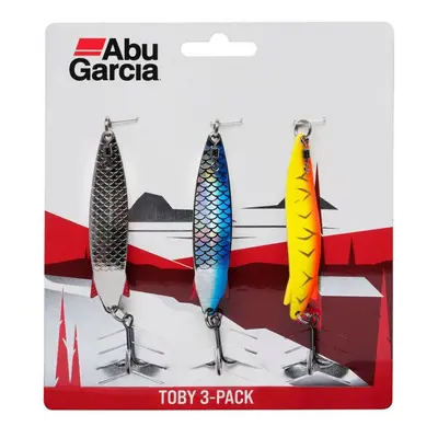 Abu Garcia Toby 3pc 15g Spoons Fishing Lure Silver Blue Flash Red Hot Tiger Carp