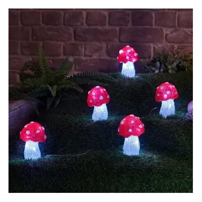 Solar Stake Mushroom Lights Magic Toadstool Set of Waterproof Fairy Garden LED