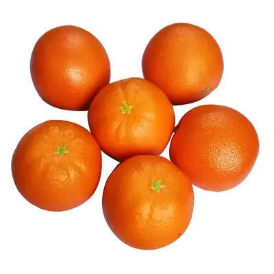 D-Seven 6pcs Fake Orange Artificial Fruit Faux Orange for Home Shop Office Hotel Supermarket Pro