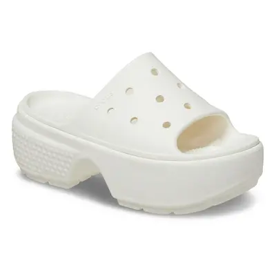 (White, (Adults')) Crocs Stomp Slide Thermoplastic Chalk Slides