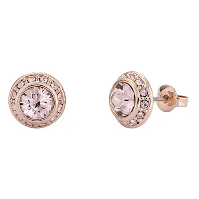 Ted Baker Soletia Solitaire Sparkle Crystal Stud Earrings For Women (Rose Gold Tone/Crystal)