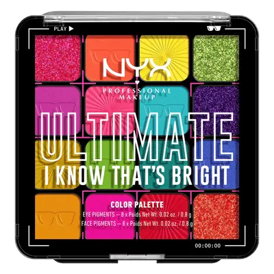 NYX PROFESSIONAL MAKEUP Ultimate Shadow Palette Eyeshadow Palette - I Know That's Bright