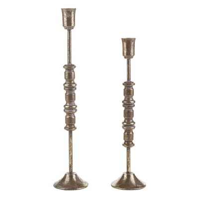 Set of Candle Holders SALAMINA Metal Gold