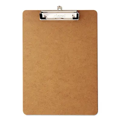 Universal Hardboard Clipboard 1/2-Inch Capacity Holds 1/2w x 12h Brown 6/Pack