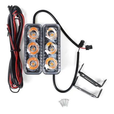 (Yellow) Car Motorcycle Modification Daytime Running Light Super Bright Waterproof High Power LE