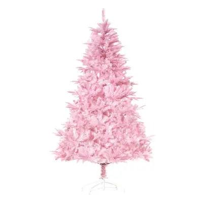 HOMCOM 5FT Artificial Christmas Tree w/ Automatic Open for Home Party Pink