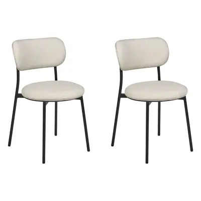 Set of Dining Chairs CASEY Light Beige