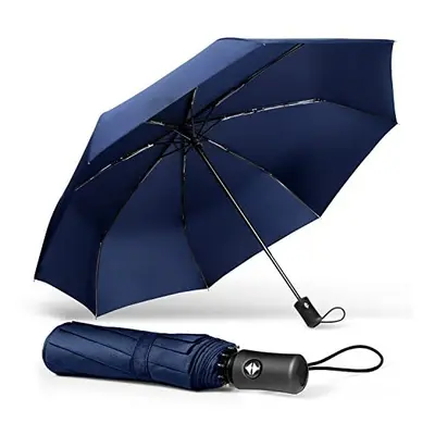 TechRise Umbrella, Classic Windproof Automatic Folding Compact Travel Umbrella One Button Auto O