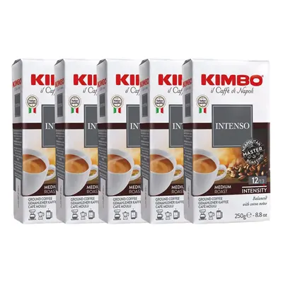 Kimbo Coffee, Espresso Intenso Multipack, Ground Coffee, Medium Roast, 12/13, Italian Coffee, x 