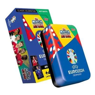 Topps Official Euro Match Attax - Mega Tin Hot Shots contains EURO Match Attax cards plus exclus