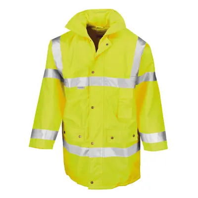 (L, Fluorescent Yellow) Result Mens Safeguard High-Visibility Safety Jacket (EN471 Class 3)