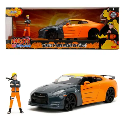 Jada Naruto Shippuden Nissan GTR with Uzumaki Figure 1:24 Diecast Car