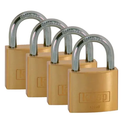 Kasp K12040D4 mm Brass Padlock Keyed Alike (Pack of 4))