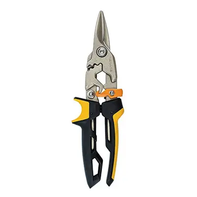 PowerGear Aviation Snip Straight Cut, 40% More Power, Length 25cm, Steel Blade/Plastic Handle, B