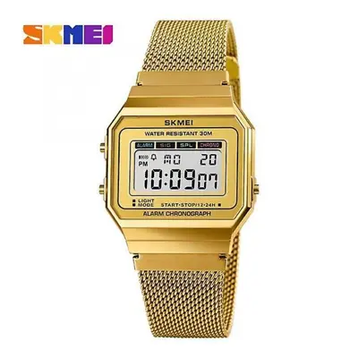 Stopwatch Mens Watches Sport Digital Men Wristwatch(golden)