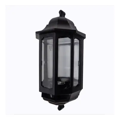 ASD HL/BK060 Half Lantern Outdoor Wall Light Fitting - Black (FIN865)