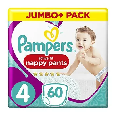 Pampers Active Fit Nappy Pants Size 4, Nappy Pants, kg