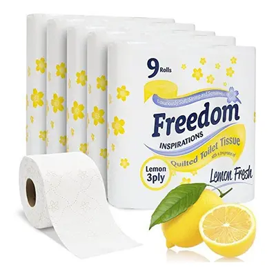 Freedom Inspirations 3Ply Quilted Toilet Tissue Pack Lemon Fresh Rolls (5 x Roll Pack)