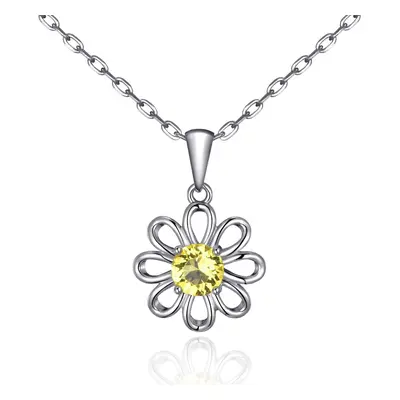 Daisy Necklace Created with Swarovski Crystals