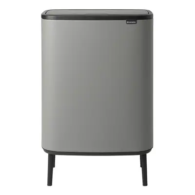 Brabantia Bo Touch Bin Hi - x 30L Inner Buckets (Mineral Concrete Grey) Large Waste/Recycling Ki