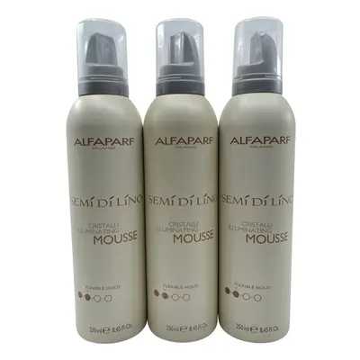 Alfaparf Semi Di Lino Cristalli Illuminating Mousse Flexible Hold 8.45 OZ pack