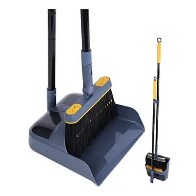 JEHONN Dustpan and Brush Set Long Handled, Tall Degree Rotating Sweeping Brush, Household Dust P